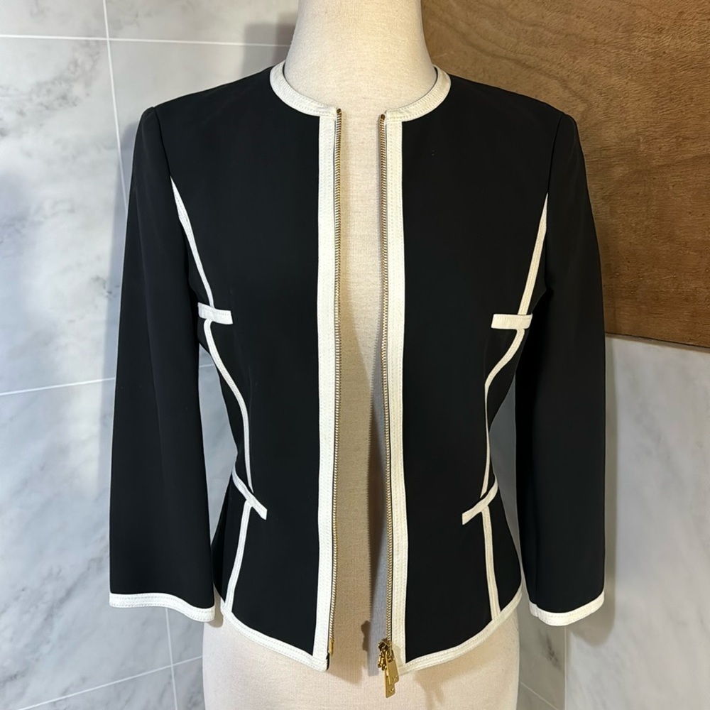 NWT Michael Kors Contrast Trim Jacket size 2